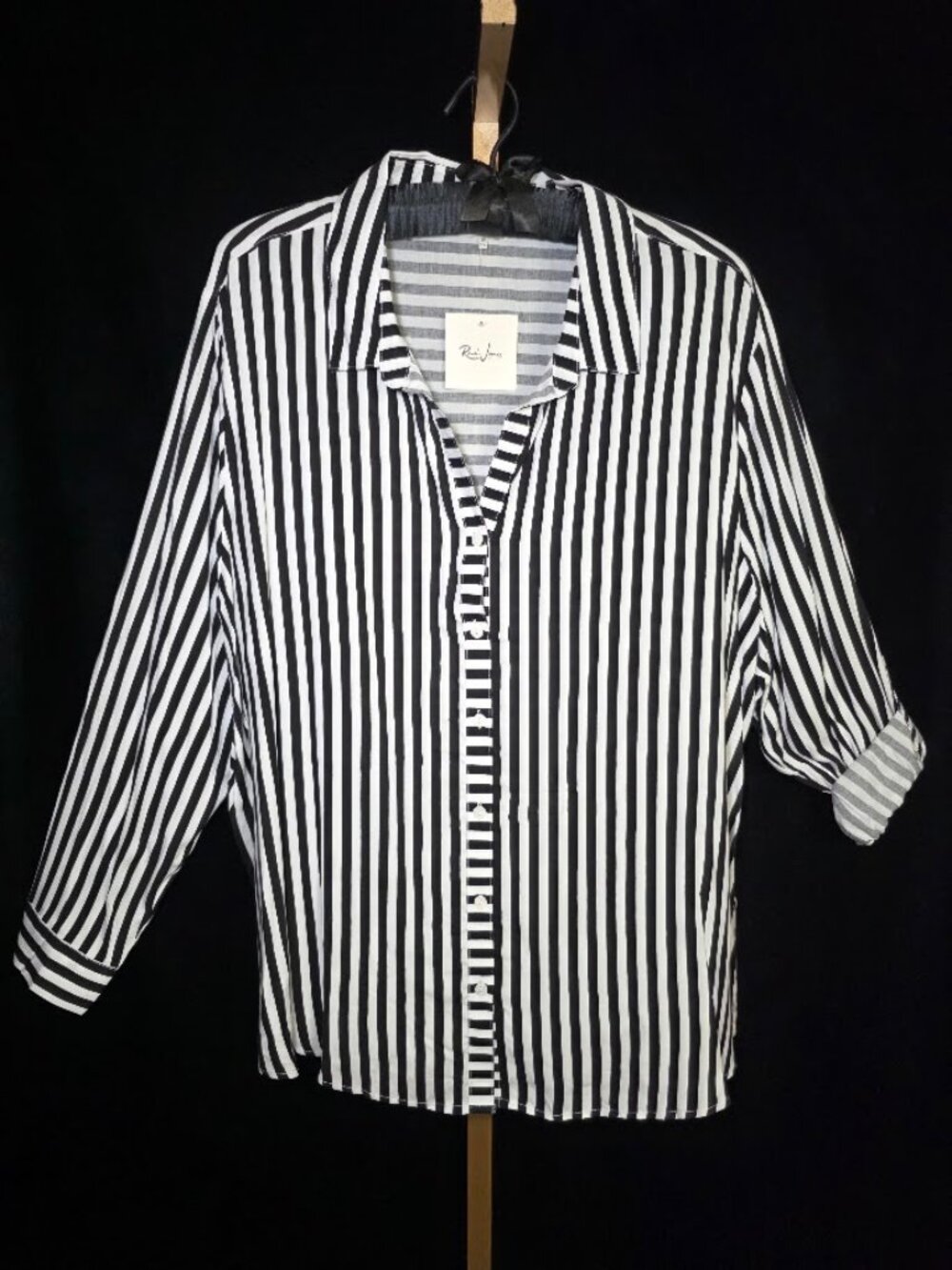NWT Remi James NYC Vertical Striped Button-Down Shirt 2X